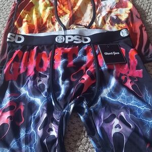 PSD Kids Ghost Face Boxer Briefs - Black, Red, Blue
